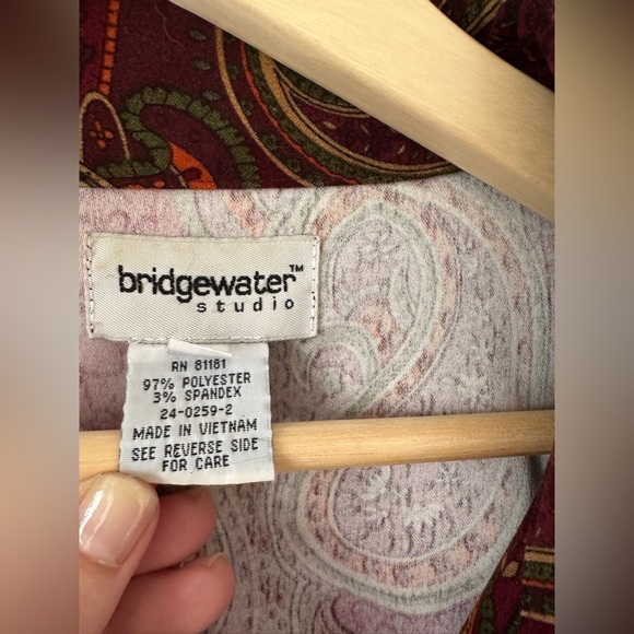 💝SOLD💝Bridgewater Studio Paisley Micro Suede Jacket - Picture 7 of 10